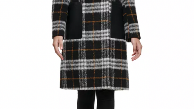 Calvin Klein Plaid newest Walker Coat - NEW